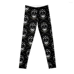 Active Pants Eight Ball Skull With Cues Leggings Women's Sport