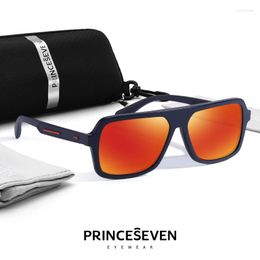 Sunglasses PRINCESEVEN Polarised Men's Square Outdoor Acetate Sun Glasses Women Coating Sport Shades With Box Lentes De Sol