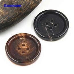 100 pieces 15 mm natural Colour 4 holes ox horn buttons natural texture decorative Windbreaker buttons for crafts sewing decorative259d