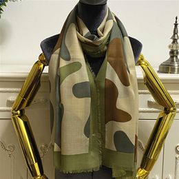 Women's long scarf shawl pashmina good quality 100% cashmere material print camouflage pattern size 180cm -65cm2721