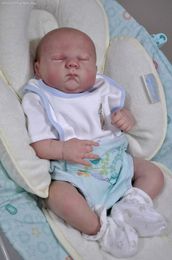 Dolls Solid Soft Silicone 22" Spencer Reborn Doll Kits De Muecas Silicona Boneca Renascida born Baby 230720