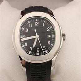 New Arrival Quality Packet Auto watch MeN Black Dial Silver Skeleton Rubber Band Transparent Back 5167 1A -001 watch296C