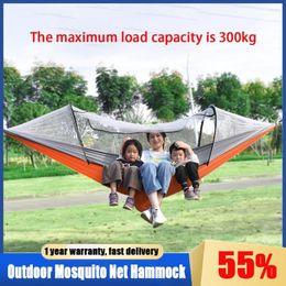 Camp Furniture Automatic Quick-opening Parachute Cloth Mosquito Net Hammock Outdoor Camping Pole Swing Anti-rollover Rocking Chair