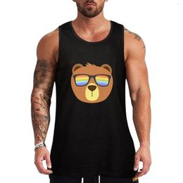 Men's Tank Tops Gay Bear Wearing Pride Lgbtq Flag Sunglasses Top Sleeveless Mens Designer Clothes