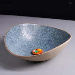 Plates Ceramic Fruit Salad Plate Cooking Oval Tableware Vegetable Bowl Creative Restaurant Soup Basins Snack Pastry Desserts Tray