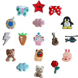 Shoe Parts Accessories Charm For Clog Jibbitz Funny Cute Food Pattern Shoes Sandals Slippers Charms Decoration Bear Ice Cream Butter Otui4