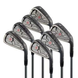 Black Golf Clubs Irons 7pcs Men Right Handed Iron Set R/S Flex Steel or Graphite Shafts