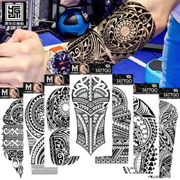 Waterproof Tattoo Sticker With Wolf Head Totem Arabic Tattoo Sticker