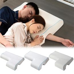 Couple Pillow Slow Rebound Memory Pressure Pillow AntiHand Paralysis Lovers Pillow Women Men Left Right Arm Neck Bed Supplies 2014322T