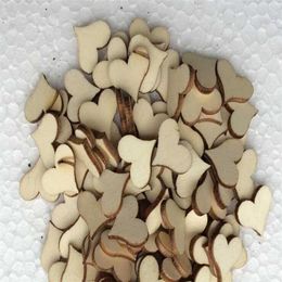 300pcs Wooden Heart Button Beads For Table Ornaments Wedding Decoration Pography Props309g