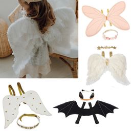 Caps Hats Baby Accessories Christmas Kids Angel Wings Princess Props Cos Stage Boys Toddler Girls Unicorn Cute Birthday Party Wear 230720