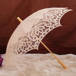 Umbrellas QUNYINGXIU Elegant Craft Umbrella Cotton Cosplay Wood Classical For Bride Eastern Bumbershoot Wedding1799