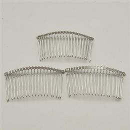 50pcs Black gold silver 20 Teeth Wedding Bridal DIY Wire Metal Hair Comb Clips Hair Findings Accessories285J