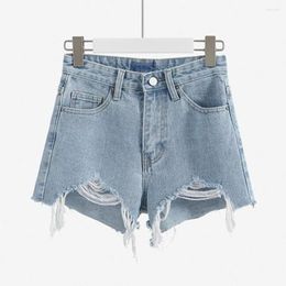 Women's Jeans Summer Fashion Denim Shorts Female Hole High Waist Short Girls Streetwear Wide Legged Pants