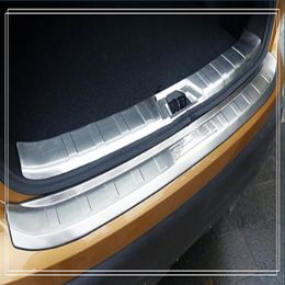 High quality 2pcsinternal externalcar rear trunk scuff guard plate decorative plate protection bar for Nissan Qashqai 2016-20192669
