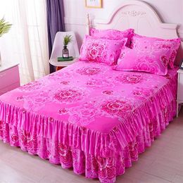 Bed Skirt Suit Fashion European American Style 1 Bedspread 2 Pillowcase Bedding Bed Sheet Bedroom Decoration Supplies F0001 2103310h