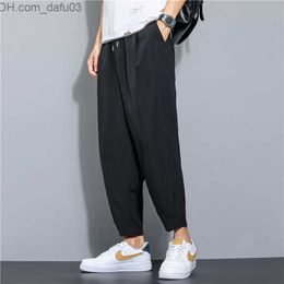 Men's Pants 2023 Summer Silk Thin Soft Casual Men's Day Bag Pants Sports Straight Jogger Fashion Street Clothing Men's Clothing Z230721