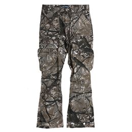 Men's Pants Harajuku Y2K Big Pocket Camouflage Drawstring Men's Cargo Pants Straight Loose Hip Hop Casual Overalls Oversized Unisex Trousers 230720