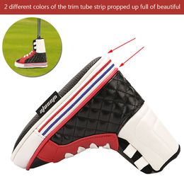 Other Golf Products PU Leather Golf Putter Headcover Portable Sneaker Style Golf Putting Cap Golf Blade Putter Head Cover Outdoor Sports Accessories 230720