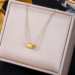 Choker 316L Stainless Steel China Love Bean Jequirity Necklace Antiallergic Waterproof