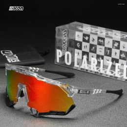 Sunglasses Scicon Eyewear AEROSHADE Men Polarized Exchangeable Frame Performance Sports Sun Glasses Polarization Properties