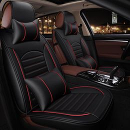 Capa de assento de carro de couro universal para Audi TT A1 A3 A4 A4L Q3 Q5 SQ5 AVANT Bens automotivos capas interiores almofada protetora262z