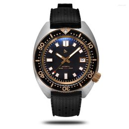 Wristwatches RDUNAE/RETANGULA R2 Men's Classic Business Watch 150m Diving Japan Luminous 6105 8110 Movement Mechanical
