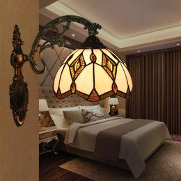 Tiffany American Stylel Simple Vintage Sconce Wall Lights Nordic Wall Lamp Living Room Bedroom Bedside Aisle Balcony Stairs Wandla2119