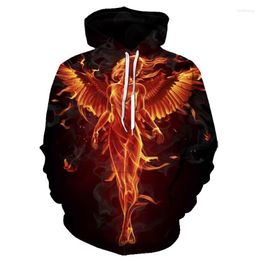 Men's Hoodies Colourful Flame Street Essence Hoodie 3d Sweatshirt Men's / Women's Autumn And Winter Jacket Funny Black Trendy Fashion