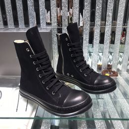 2023 Top Design Casual Shoes High Top Quality Jumbo Lace Up Main Line Thick Sole Fashion Designer Luxurious Sneakers Leather Men Women Black Flats Boots Big Plus Size