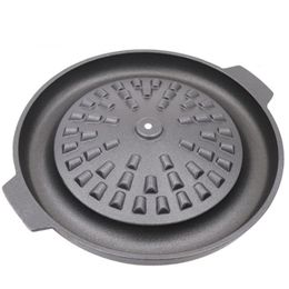 Cast iron bbq tools non-stick barbecue plate 32CM water fried meat barbecue pan dual-purpose pot 027-2196n