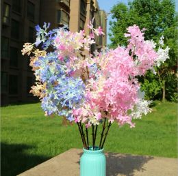 35 Inches 90cm long Artificial cherry blossom multi-color optional thick lilac wedding decoration sakura