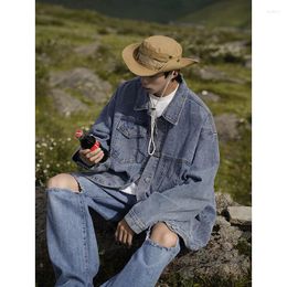 Men's Jackets Denim Jacket - Fall 2023 Japanese Fashion Brand Loose Simple Casual Vintage Top Model