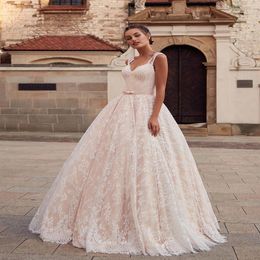 Abito da sposa senza maniche con scollo a V aperto sexy Vestido Noiva Abiti senza schienale in pizzo con applicazioni Robe De Mariage236V