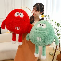 Wholesale 28cm 55cm 75cmm bean doll color letter chocolate bean plush toy children's throw pillow holiday gift