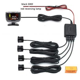 Car Auto Parktronic LCD Parking Sensor with 4pcs 22mm Sensors Reverse Backup Car Parking Radar Monitor Detector System with LCD Di2439