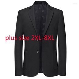 Men's Suits Arrival Fashion Super Large Spring And Autumn Men Black Casual Suit Single Breasted Blazers Plus Size 2XL 3XL4XL 5XL 6XL 7XL