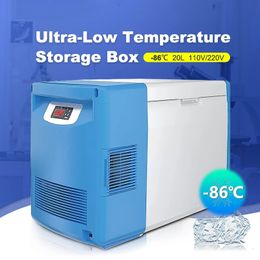 HNZXIB Laboratory Refrigerator 20L -86 Degree Celsius Ultra-low Temperature Samples Storage Box Ultra Portable Lab Freezer DW-86W20 Lab Supplies
