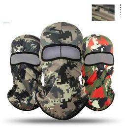 Tactical Balaclava Full Face Mask Windproof UV Protection suncreen camo Hood Ski Masks for Outdoor Motorcycle Cycling Hiking Sports cap equipment