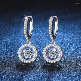 Hoop Earrings Fukai 925 Sterling Silver With Moissanite Diamonds 18K Gold Plated Pendant Eardrop Exquisite Nimble Premium Jewellery