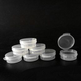 5ml 5g hinged Empty Plastic Jar 5ml Small Sample Containers Clear PE Cosmetic Bottle Packaging for concentrate packaging jar jars235j