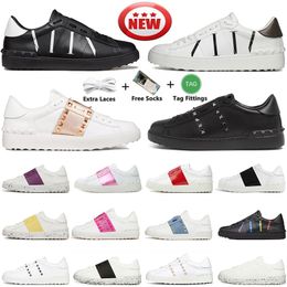 Valentino Garavani Open Sneakers Scarpe Casual Bianco Nero Rosso Oro Trainers Dress Shoe Uomo Donna Pelle Traspirante Aperto Per Un Cambiamento Bassi sport all'aperto