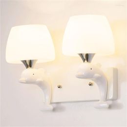 Wall Lamps TEMAR Lights Modern LED Creative Cartoon Indoor White Dolphin For Home Children Bedroom