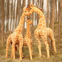 Giant Size Real Life Giraffe Plush Toys Cute Stuffed Animal Soft Simulation Giraffe Doll Birthday Gift Kids Toy Drop315T