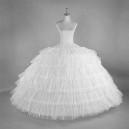 6 Hoops With Hard Thick Tulle Petticoat Crinoline Underskirt Slips For Wedding Dress Quinceanera Ball Gown Jupon Tarlatan178P302r