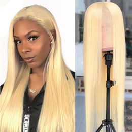 Blonde 613 13x4 Lace Front Human Hair Wigs For Black Women Brazilian Straight Lace Front Wig Pre Plucked With Baby Hair Remy Wig237t