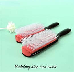 Hair Brushes Hair Brushes Brush 9-Rows Detangling Denman Der Hairbrush Scalp Masr Straight Curly Wet Styling Comb JL1654