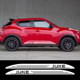 2pcs For Nissan JUKE NISMO Car Door Skirt Stickers Both Side Racing Sport Waterproof Auto Body Styling Tuning Car Accessories290T