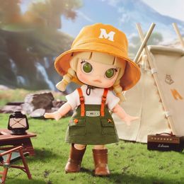 Action Toy Figures Molly Go Camping Series Movable BJD Dolls Popmart Kawaii Figure Collection Model Surprise Box Girls Birthday Gift Toys 230720