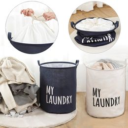 Laundry Bags Storage Organizer Bag Waterproof Hamper With Lid Basket For Dirty Clothes Quilt Bathroom Home Accessories 230719